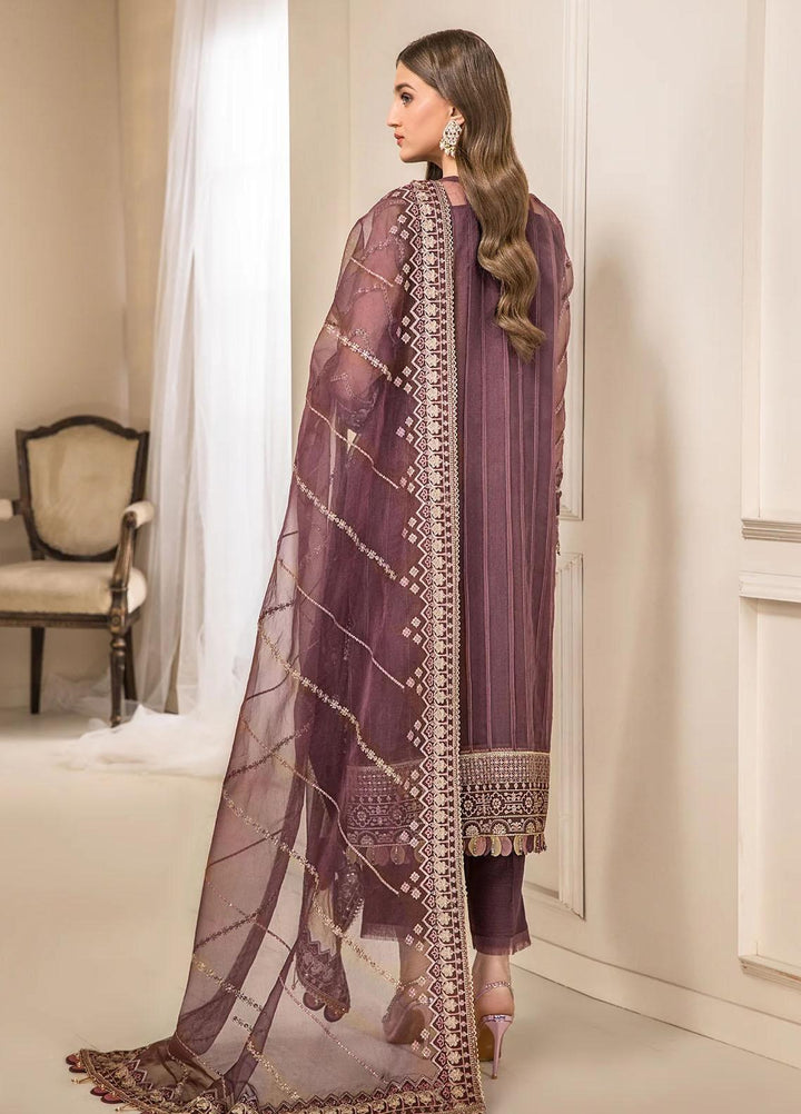 Farasha Embroidered Organza Suits Unstitched 3 Piece FSH23LA D-08 Synthia - Formal Collection