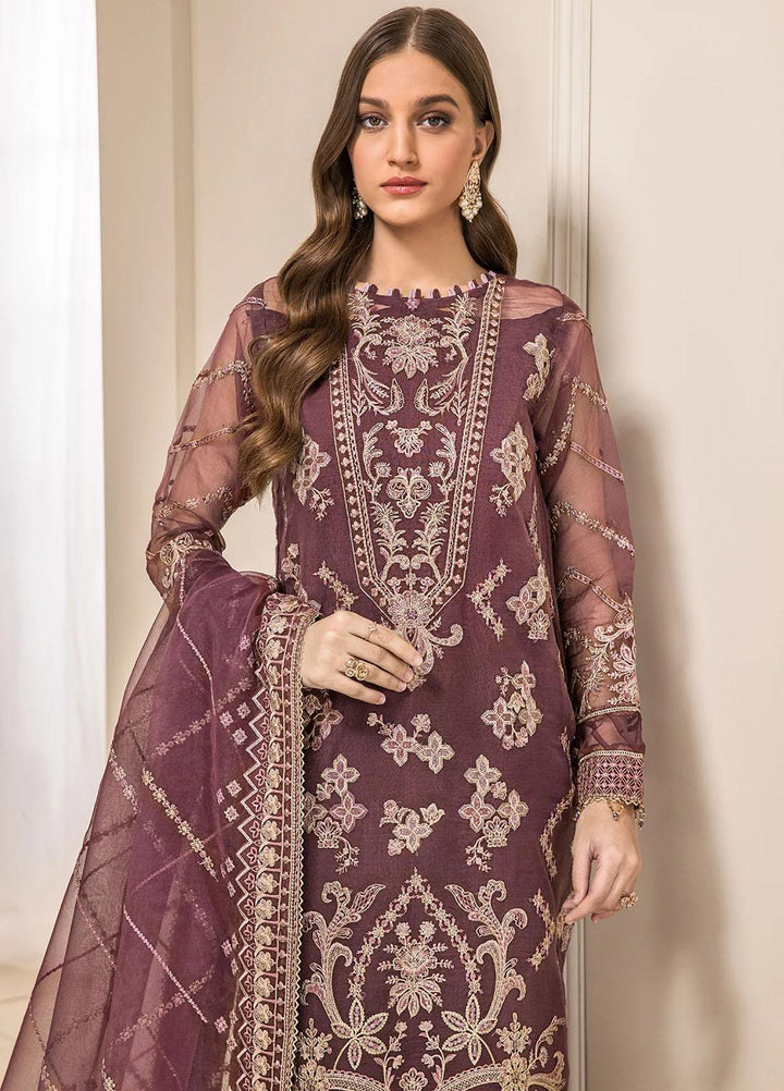 Farasha Embroidered Organza Suits Unstitched 3 Piece FSH23LA D-08 Synthia - Formal Collection