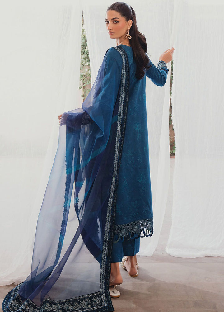 Farozaan By Xenia Formals Embroidered Lawn Suit Unstitched 3 Piece ZE24F 01 Taslima - Summer Collection