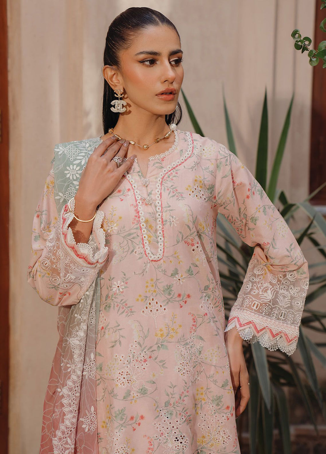 Farozaan By Xenia Formals Embroidered Lawn Suit Unstitched 3 Piece ZE24F 02 Zubeena - Summer Collection