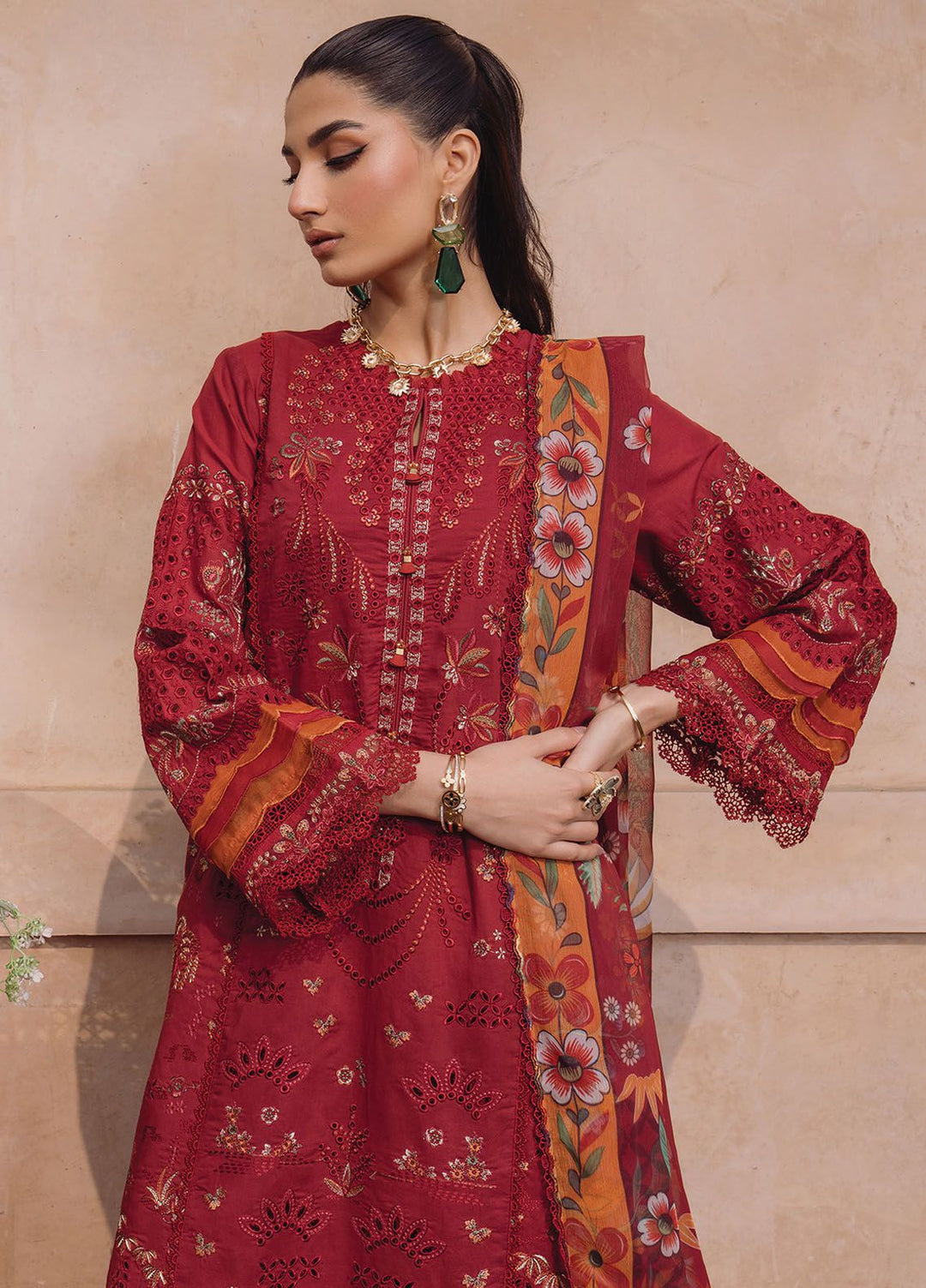 Farozaan By Xenia Formals Embroidered Lawn Suit Unstitched 3 Piece ZE24F 03 Zeba - Summer Collection