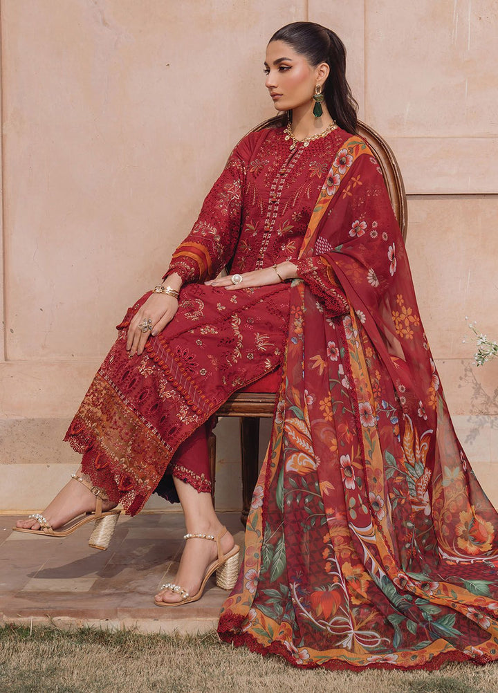 Farozaan By Xenia Formals Embroidered Lawn Suit Unstitched 3 Piece ZE24F 03 Zeba - Summer Collection