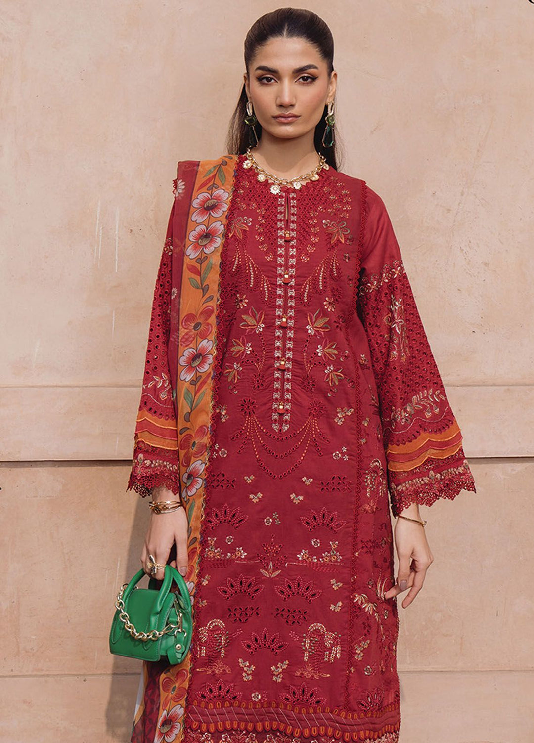 Farozaan By Xenia Formals Embroidered Lawn Suit Unstitched 3 Piece ZE24F 03 Zeba - Summer Collection