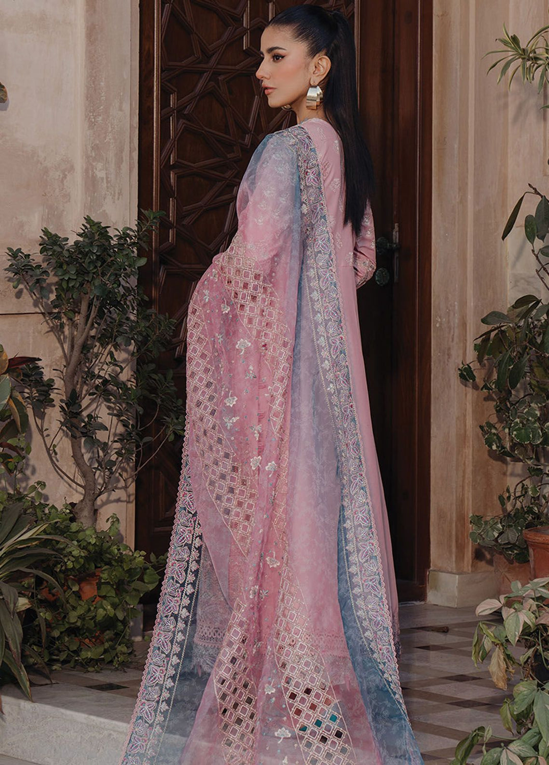 Farozaan By Xenia Formals Embroidered Lawn Suit Unstitched 3 Piece ZE24F 04 Tazim - Summer Collection