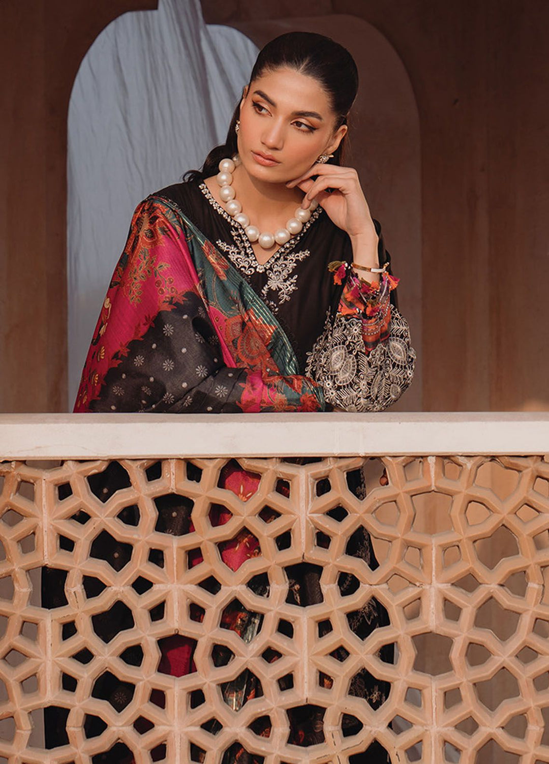 Farozaan By Xenia Formals Embroidered Lawn Suit Unstitched 3 Piece ZE24F 05 Adan - Summer Collection