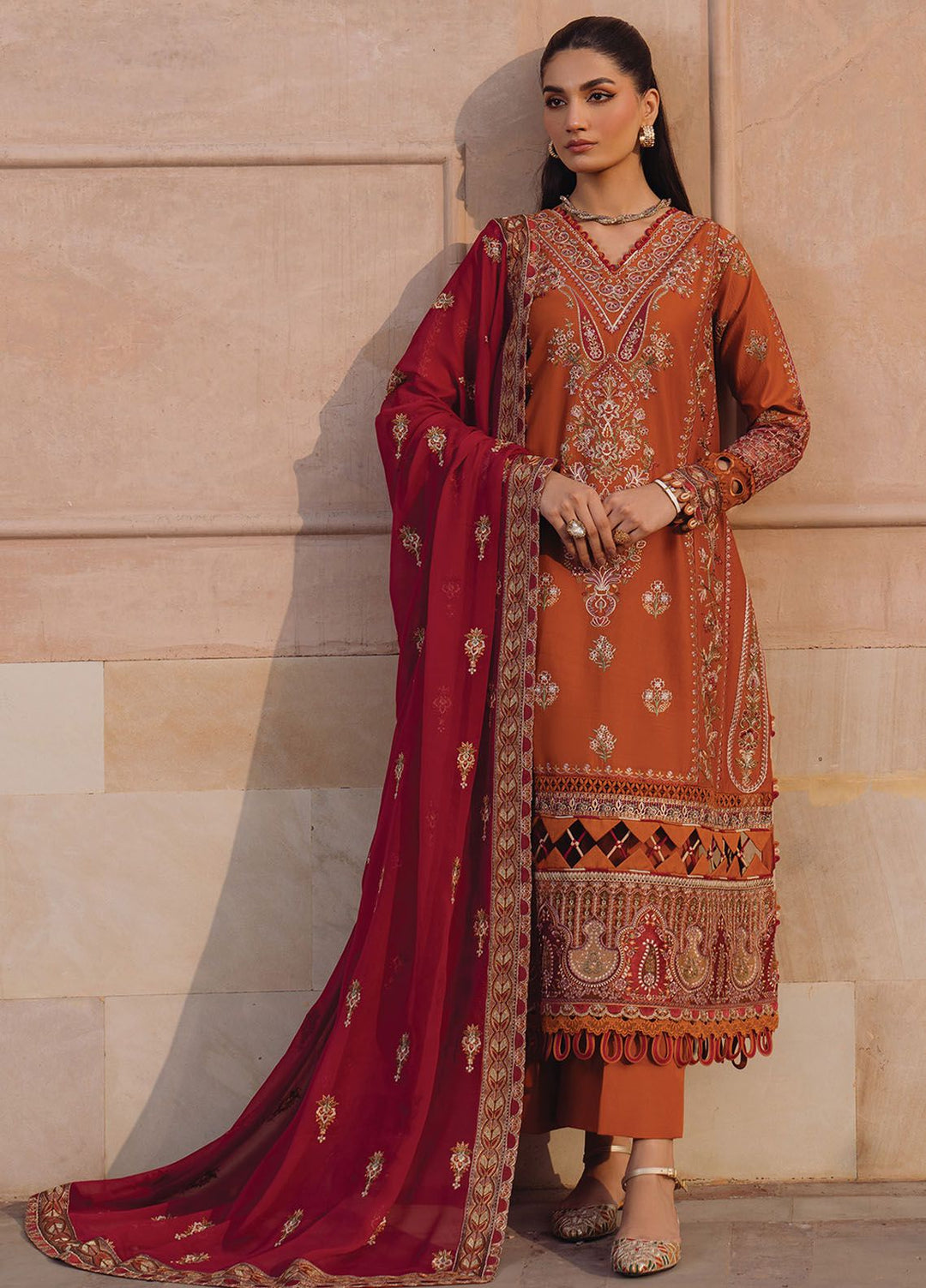 Farozaan By Xenia Formals Embroidered Lawn Suit Unstitched 3 Piece ZE24F 06 Zafeerah - Summer Collection