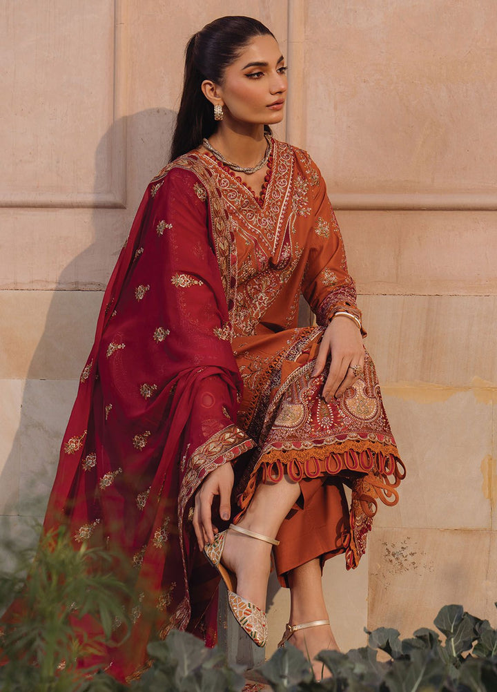 Farozaan By Xenia Formals Embroidered Lawn Suit Unstitched 3 Piece ZE24F 06 Zafeerah - Summer Collection