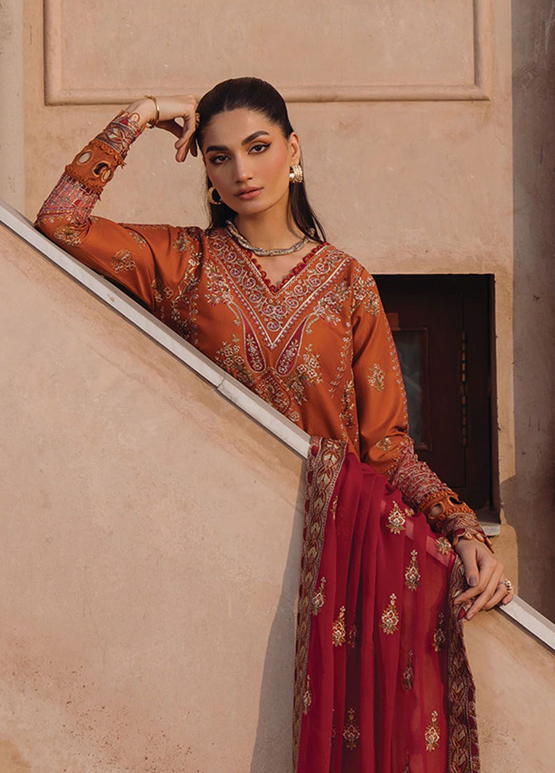 Farozaan By Xenia Formals Embroidered Lawn Suit Unstitched 3 Piece ZE24F 06 Zafeerah - Summer Collection