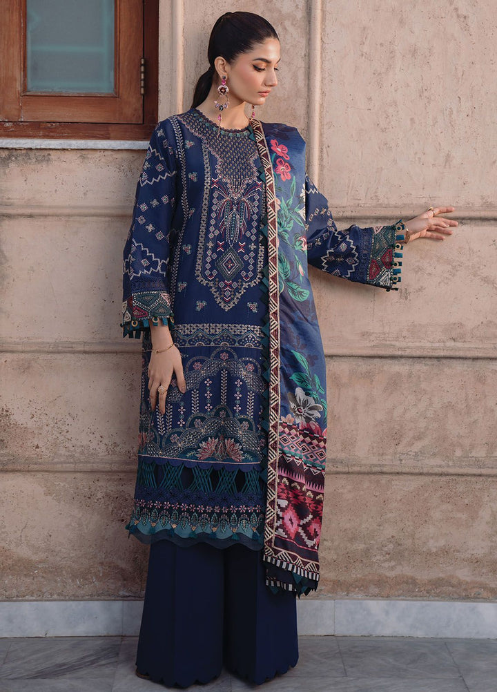 Farozaan By Xenia Formals Embroidered Lawn Suit Unstitched 3 Piece ZE24F 08 Aali - Summer Collection