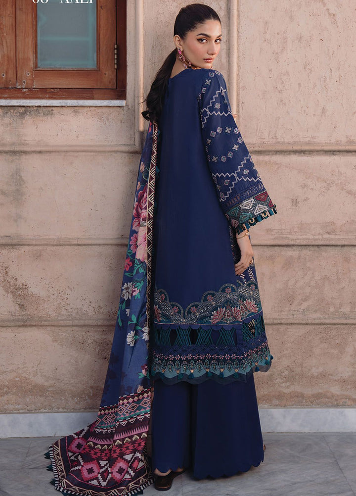 Farozaan By Xenia Formals Embroidered Lawn Suit Unstitched 3 Piece ZE24F 08 Aali - Summer Collection