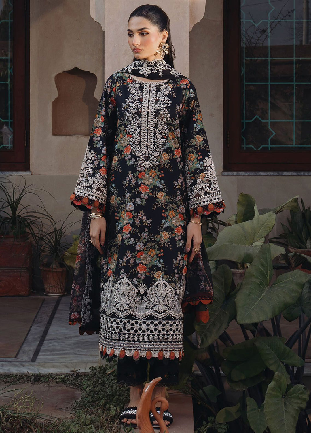 Farozaan By Xenia Formals Embroidered Lawn Suit Unstitched 3 Piece ZE24F 10 Tabani - Summer Collection