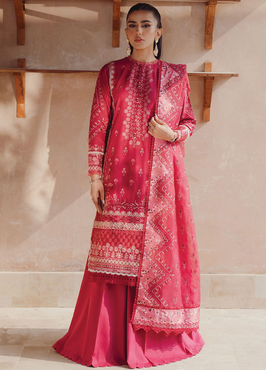 Farozaan By Xenia Formals Embroidered Lawn Suit Unstitched 3 Piece ZE24F 11 Zaira - Summer Collection