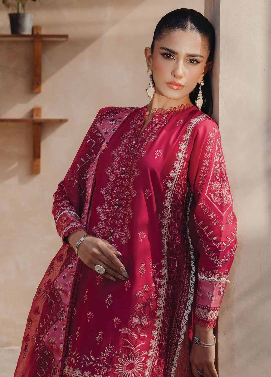 Farozaan By Xenia Formals Embroidered Lawn Suit Unstitched 3 Piece ZE24F 11 Zaira - Summer Collection