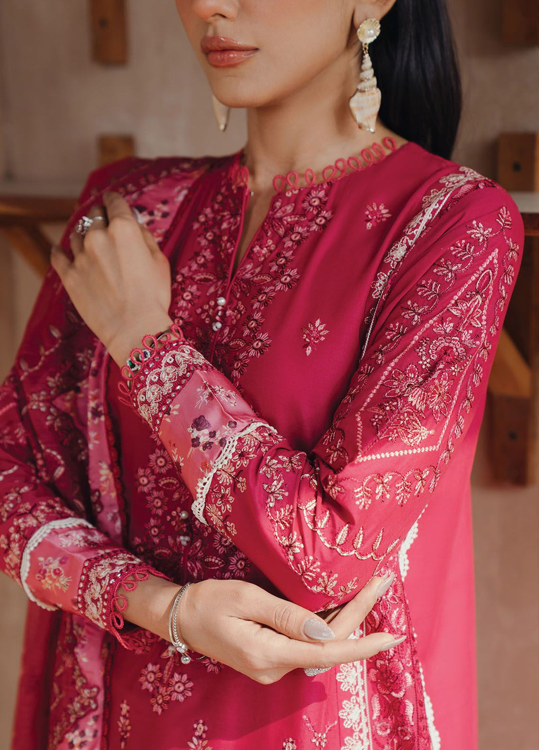 Farozaan By Xenia Formals Embroidered Lawn Suit Unstitched 3 Piece ZE24F 11 Zaira - Summer Collection