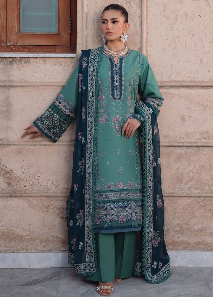 Farozaan By Xenia Formals Embroidered Lawn Suit Unstitched 3 Piece ZE24F 12 Zevah - Summer Collection