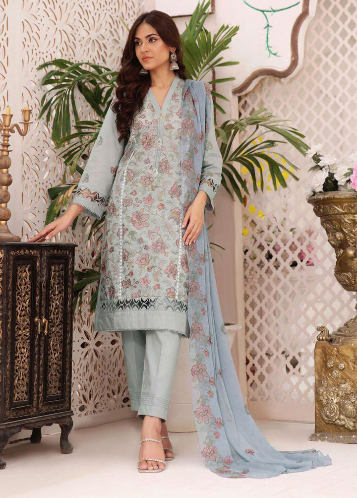 Fasana By Aahang Embroidered Lawn Suits Unstitched 3 Piece ANG23F Amelia - Summer Collection