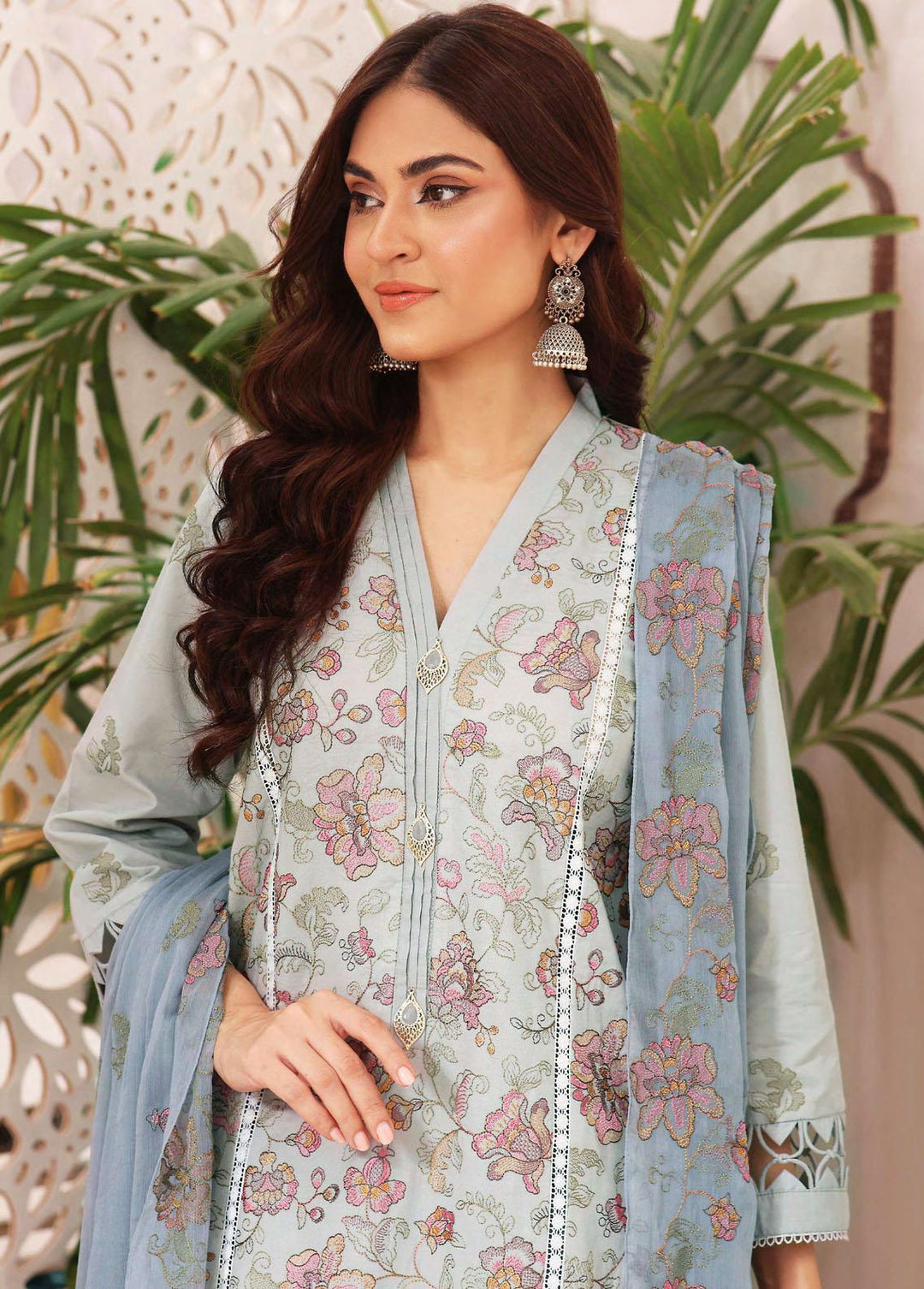 Fasana By Aahang Embroidered Lawn Suits Unstitched 3 Piece ANG23F Amelia - Summer Collection