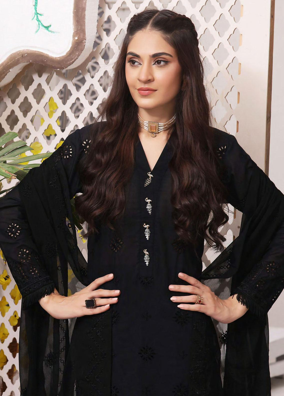 Fasana By Aahang Embroidered Lawn Suits Unstitched 3 Piece ANG23F Amyra - Summer Collection