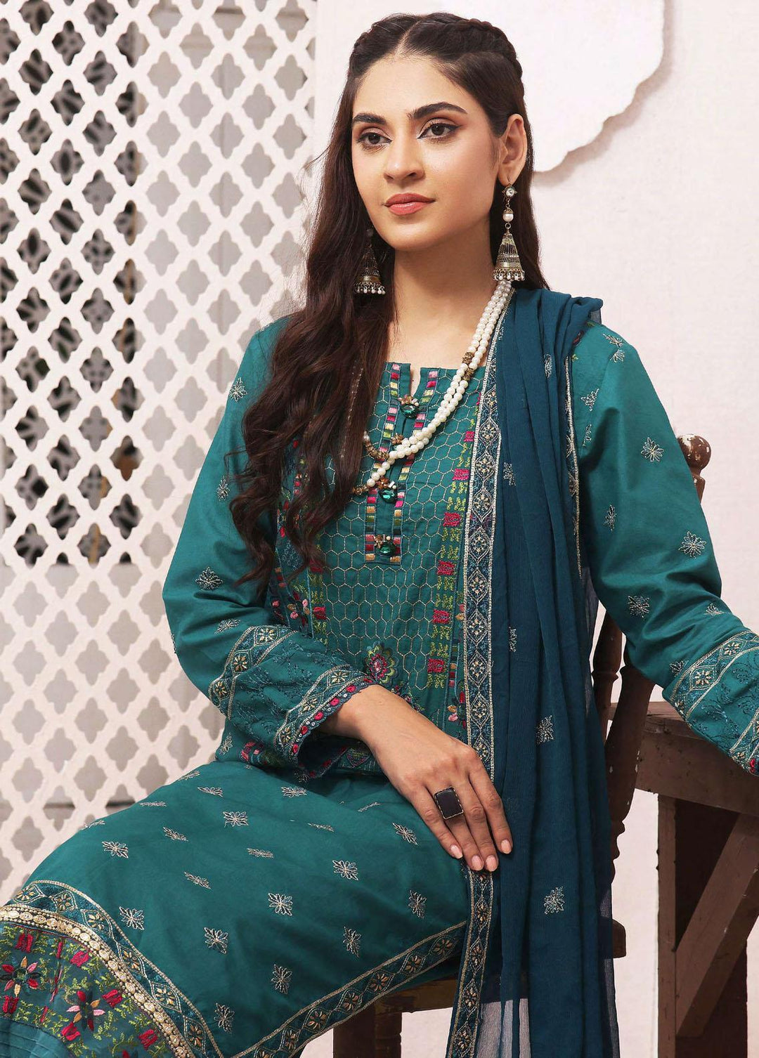 Fasana By Aahang Embroidered Lawn Suits Unstitched 3 Piece ANG23F Ayleen - Summer Collection
