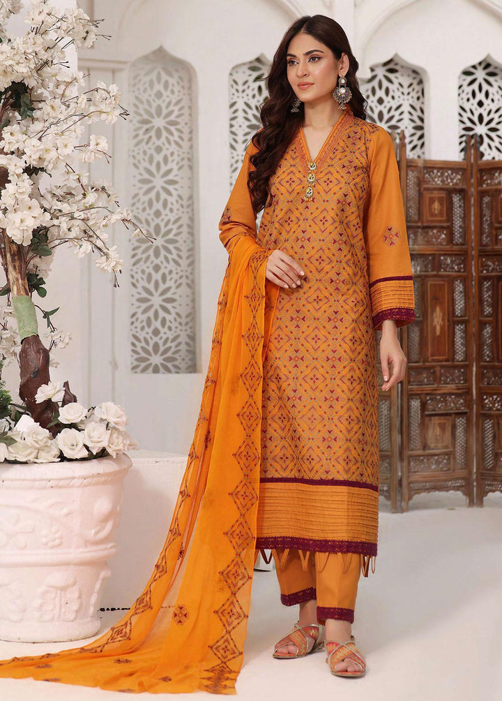 Fasana By Aahang Embroidered Lawn Suits Unstitched 3 Piece ANG23F Mahroosh - Summer Collection