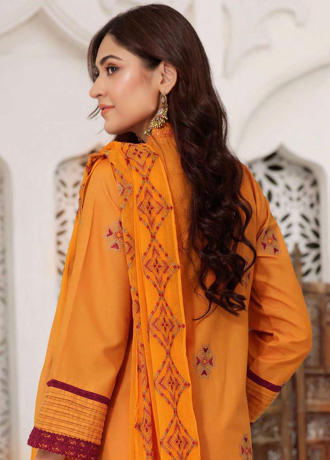 Fasana By Aahang Embroidered Lawn Suits Unstitched 3 Piece ANG23F Mahroosh - Summer Collection