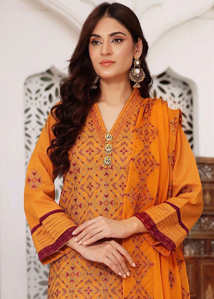 Fasana By Aahang Embroidered Lawn Suits Unstitched 3 Piece ANG23F Mahroosh - Summer Collection