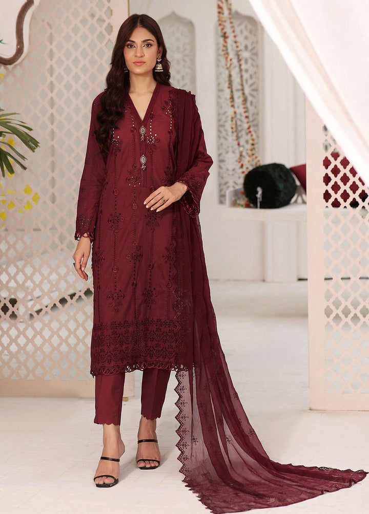 Fasana By Aahang Embroidered Lawn Suits Unstitched 3 Piece ANG23F Maya - Summer Collection