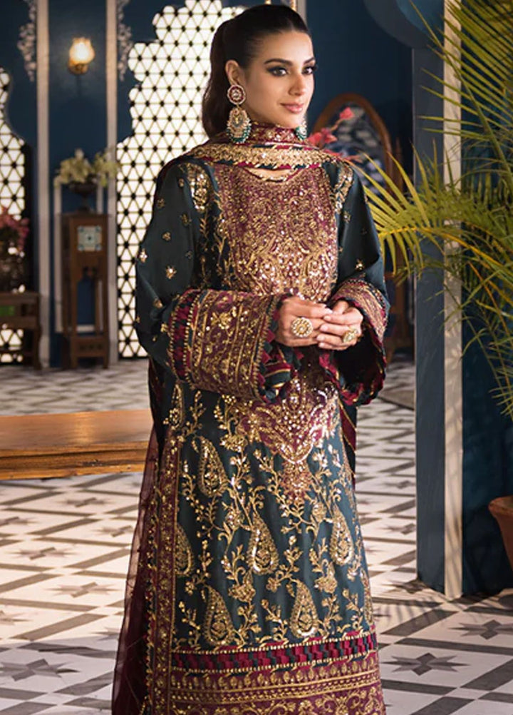 Fasana-e-Ishq By Asim Jofa Embroidered Lawn Suit Unstitched 3 Piece AJ24F AJFI-01 - Luxury Collection