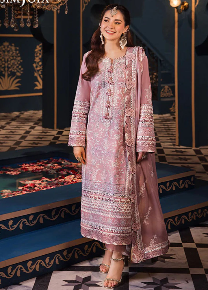 Fasana-e-Ishq By Asim Jofa Embroidered Lawn Suit Unstitched 3 Piece AJ24F AJFI-02 - Luxury Collection