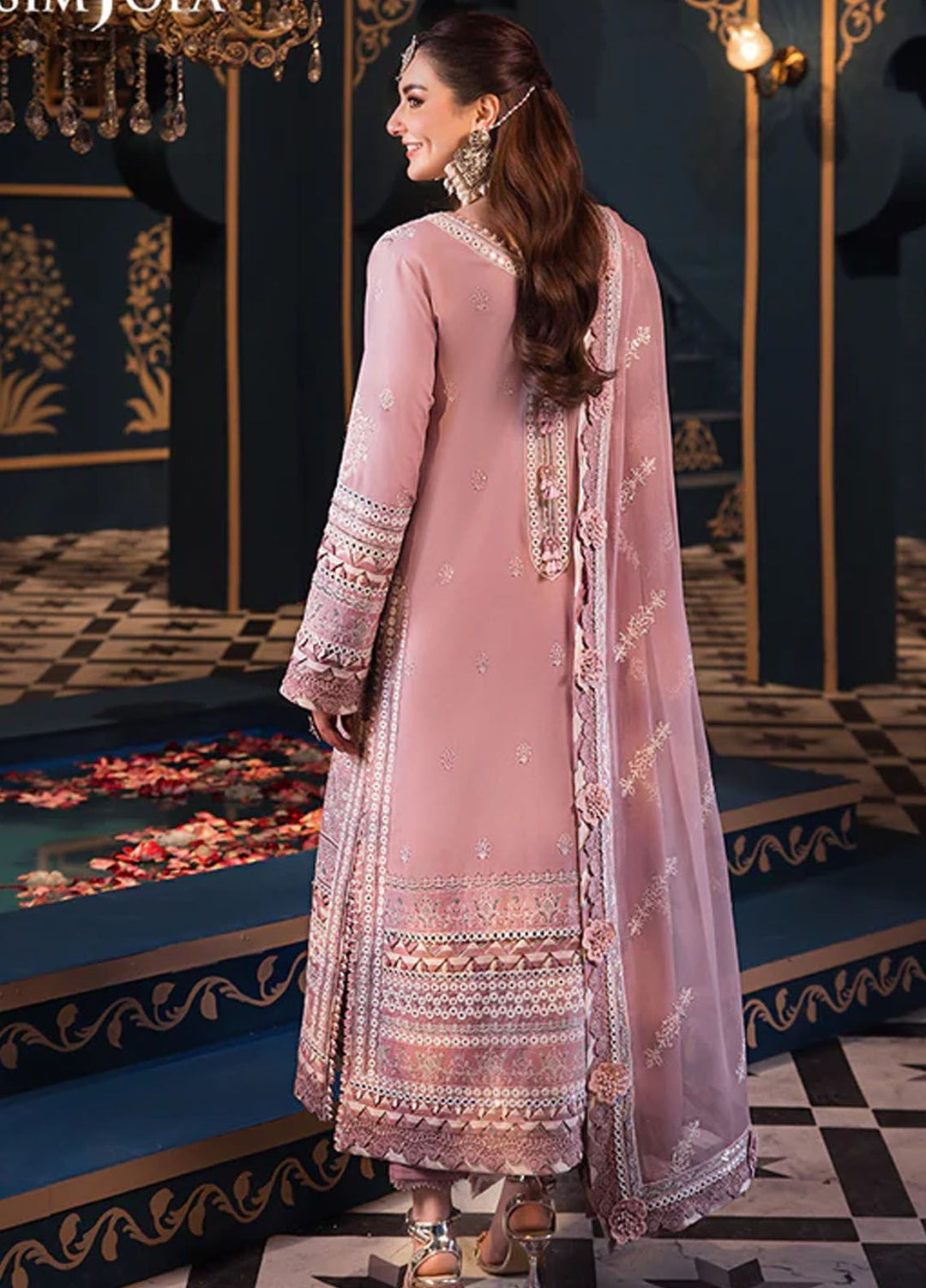 Fasana-e-Ishq By Asim Jofa Embroidered Lawn Suit Unstitched 3 Piece AJ24F AJFI-02 - Luxury Collection