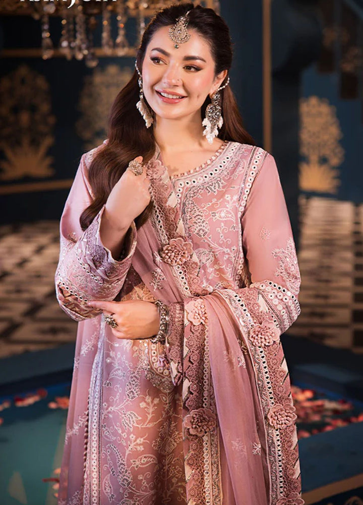 Fasana-e-Ishq By Asim Jofa Embroidered Lawn Suit Unstitched 3 Piece AJ24F AJFI-02 - Luxury Collection