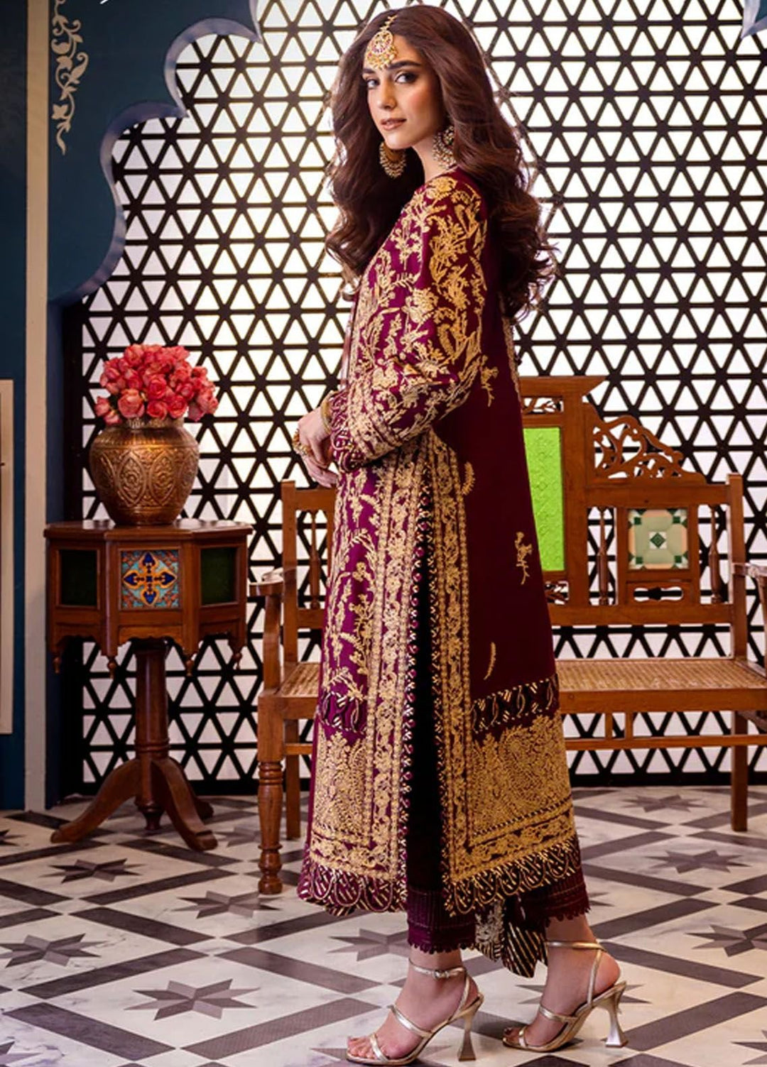 Fasana-e-Ishq By Asim Jofa Embroidered Lawn Suit Unstitched 3 Piece AJ24F AJFI-03 - Luxury Collection