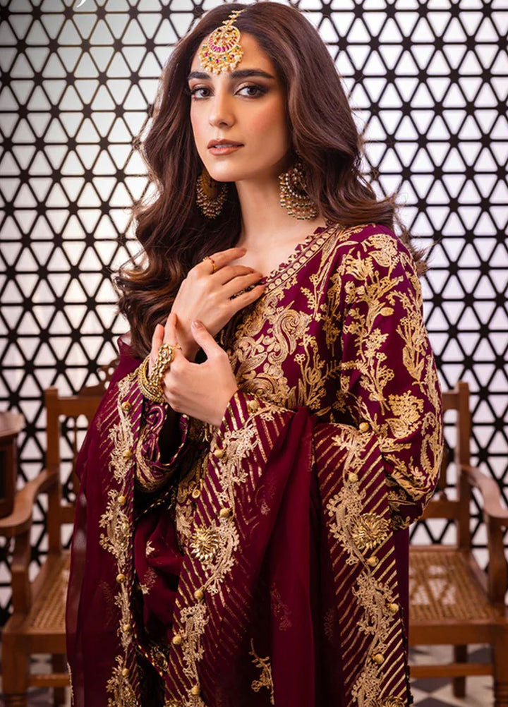 Fasana-e-Ishq By Asim Jofa Embroidered Lawn Suit Unstitched 3 Piece AJ24F AJFI-03 - Luxury Collection