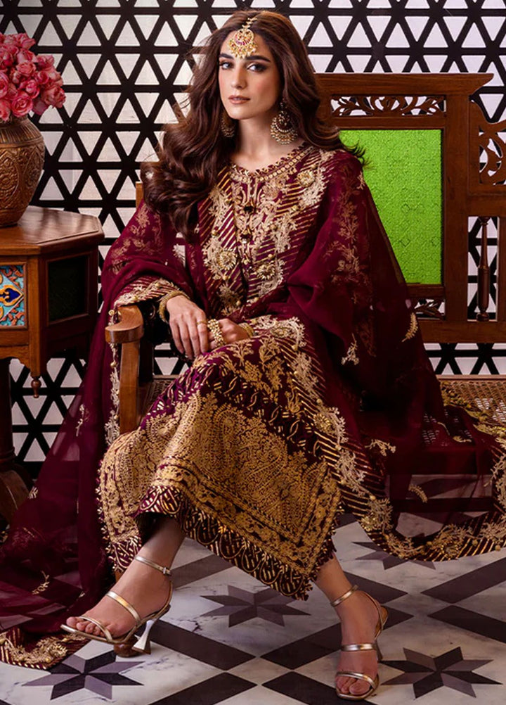 Fasana-e-Ishq By Asim Jofa Embroidered Lawn Suit Unstitched 3 Piece AJ24F AJFI-03 - Luxury Collection