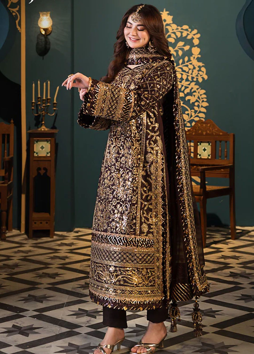 Fasana-e-Ishq By Asim Jofa Embroidered Lawn Suit Unstitched 3 Piece AJ24F AJFI-04 - Luxury Collection