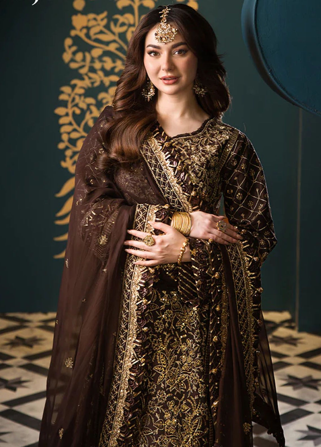 Fasana-e-Ishq By Asim Jofa Embroidered Lawn Suit Unstitched 3 Piece AJ24F AJFI-04 - Luxury Collection
