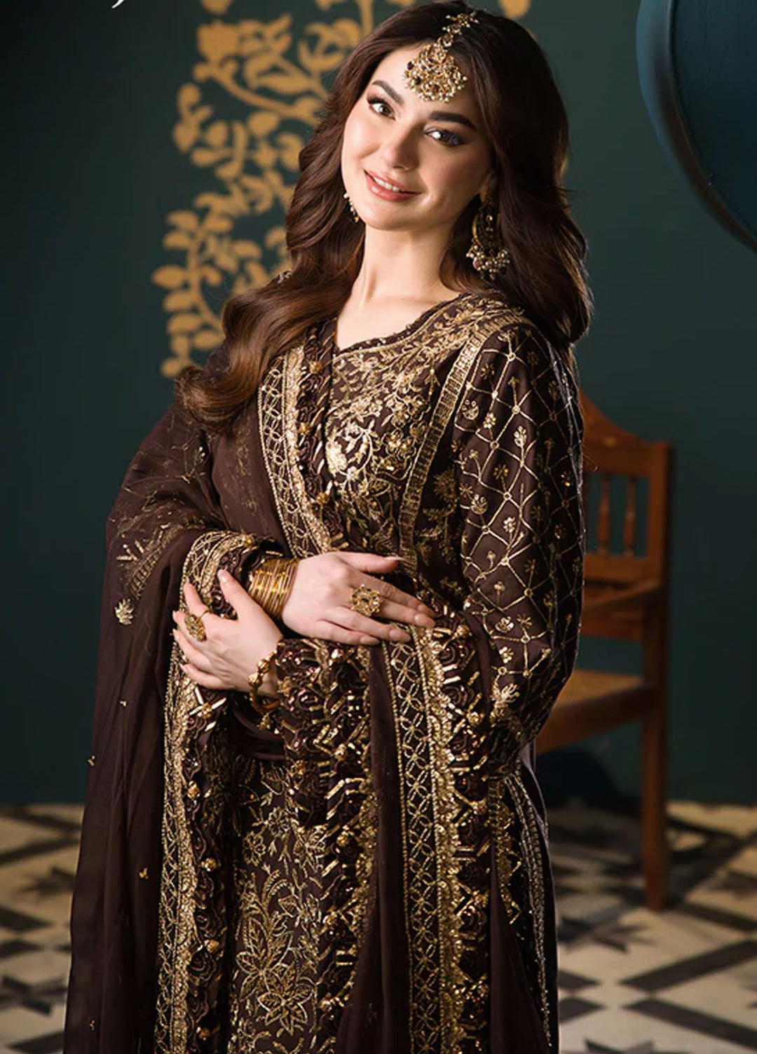Fasana-e-Ishq By Asim Jofa Embroidered Lawn Suit Unstitched 3 Piece AJ24F AJFI-04 - Luxury Collection
