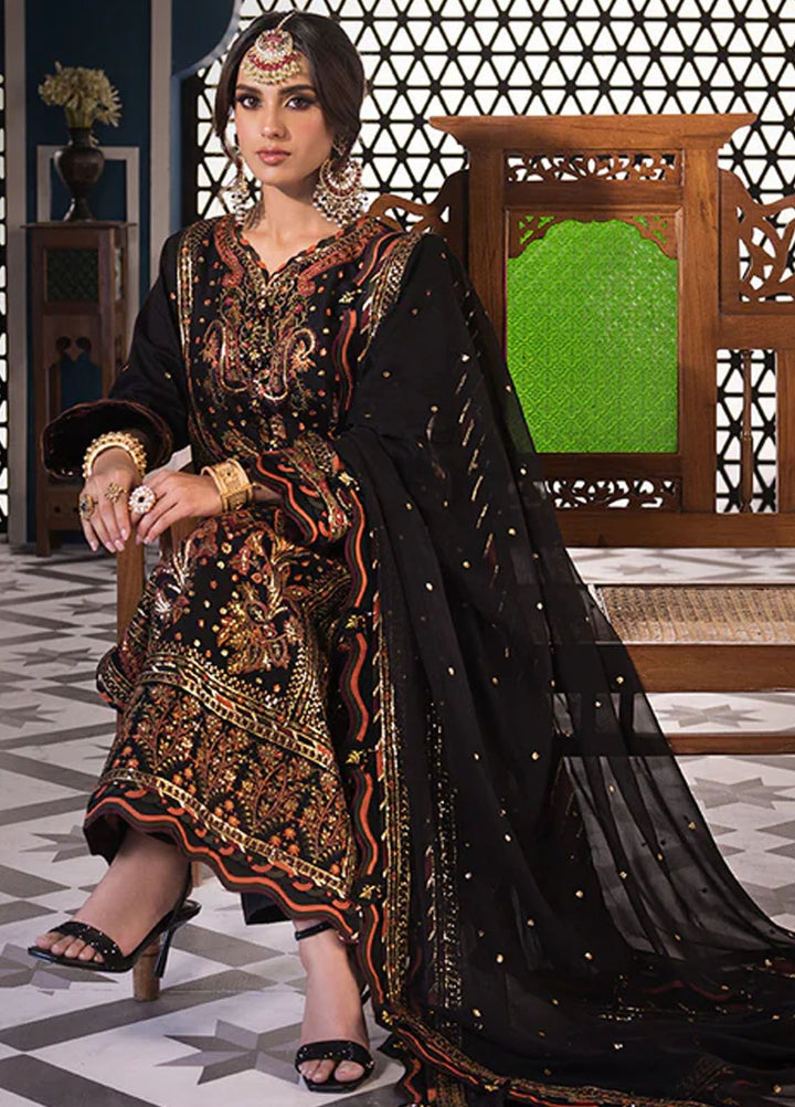 Fasana-e-Ishq By Asim Jofa Embroidered Lawn Suit Unstitched 3 Piece AJ24F AJFI-05 - Luxury Collection