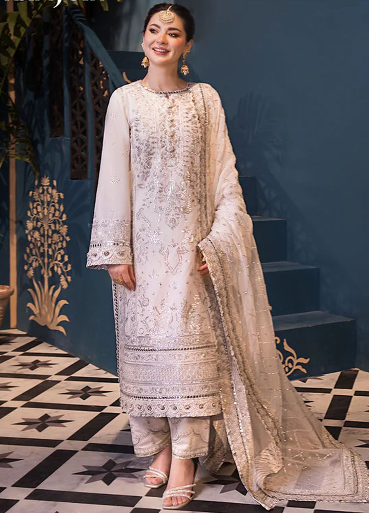 Fasana-e-Ishq By Asim Jofa Embroidered Lawn Suit Unstitched 3 Piece AJ24F AJFI-08 - Luxury Collection