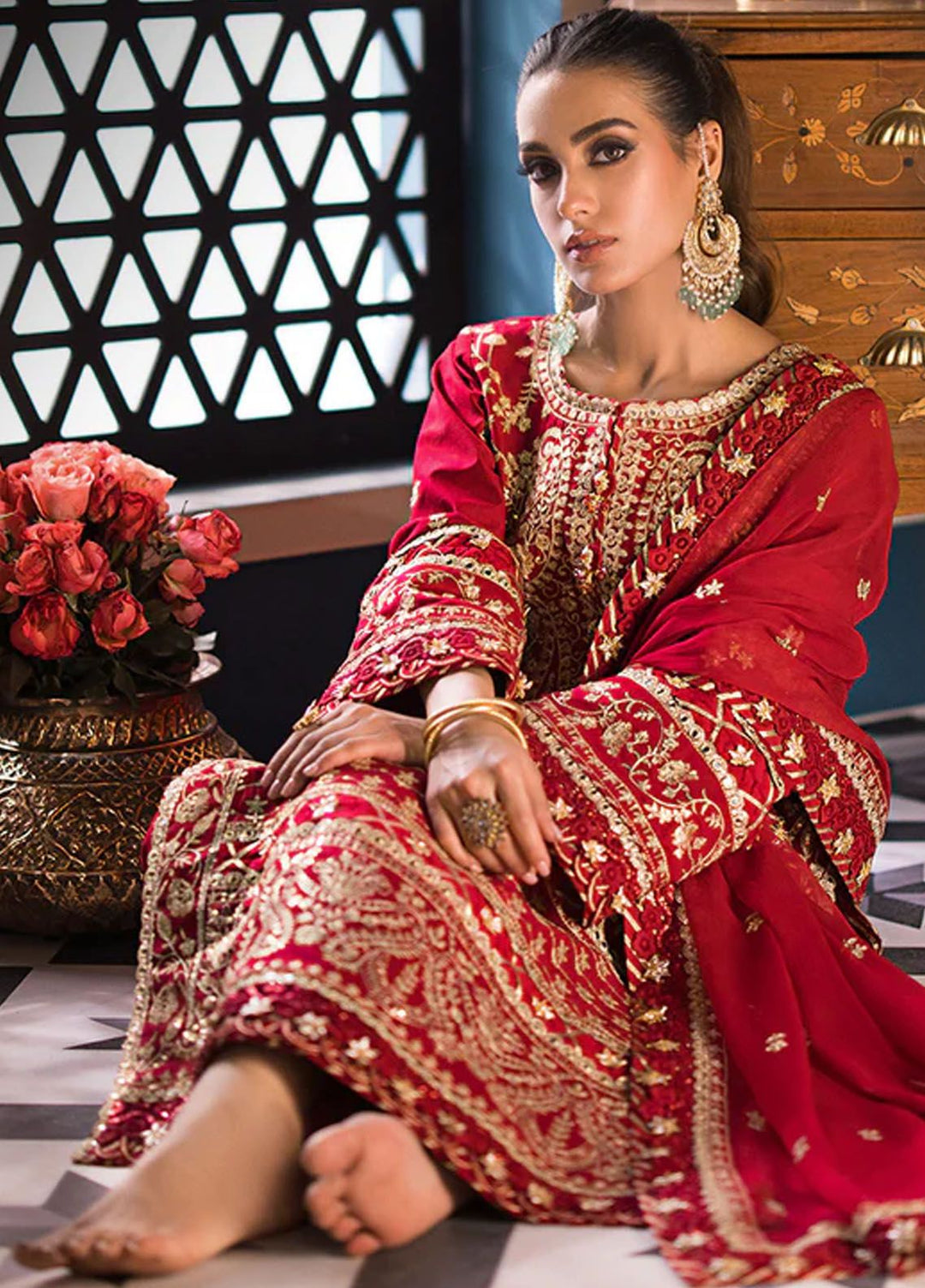 Fasana-e-Ishq By Asim Jofa Embroidered Lawn Suit Unstitched 3 Piece AJ24F AJFI-10 - Luxury Collection