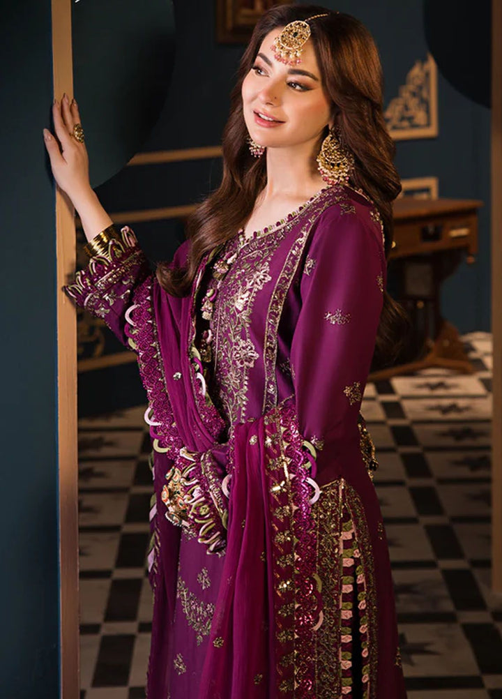 Fasana-e-Ishq By Asim Jofa Embroidered Lawn Suit Unstitched 3 Piece AJ24F AJFI-11 - Luxury Collection