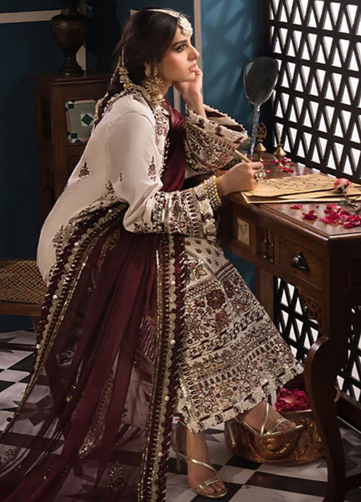 Fasana-e-Ishq By Asim Jofa Embroidered Lawn Suit Unstitched 3 Piece AJ24F AJFI-13 - Luxury Collection