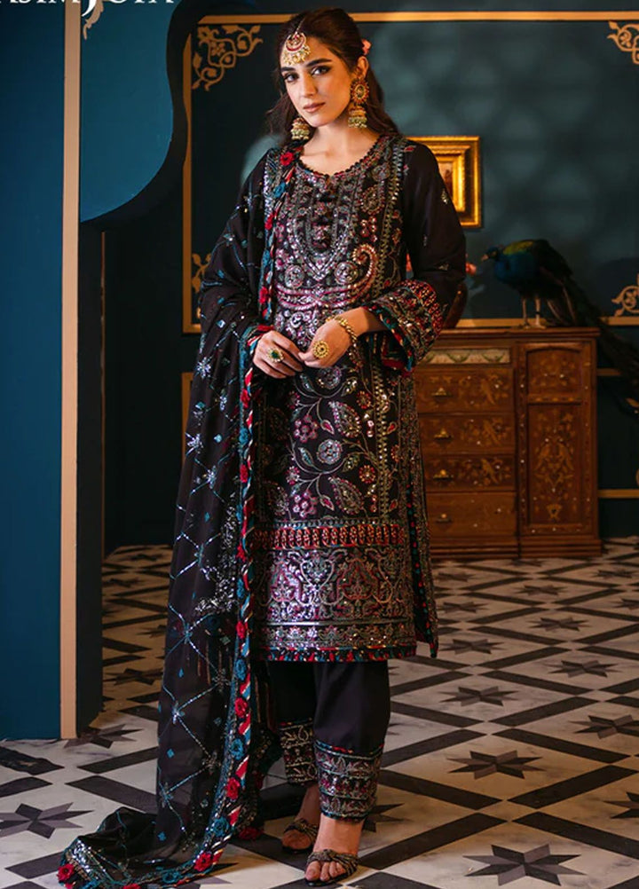 Fasana-e-Ishq By Asim Jofa Embroidered Lawn Suit Unstitched 3 Piece AJ24F AJFI-14 - Luxury Collection