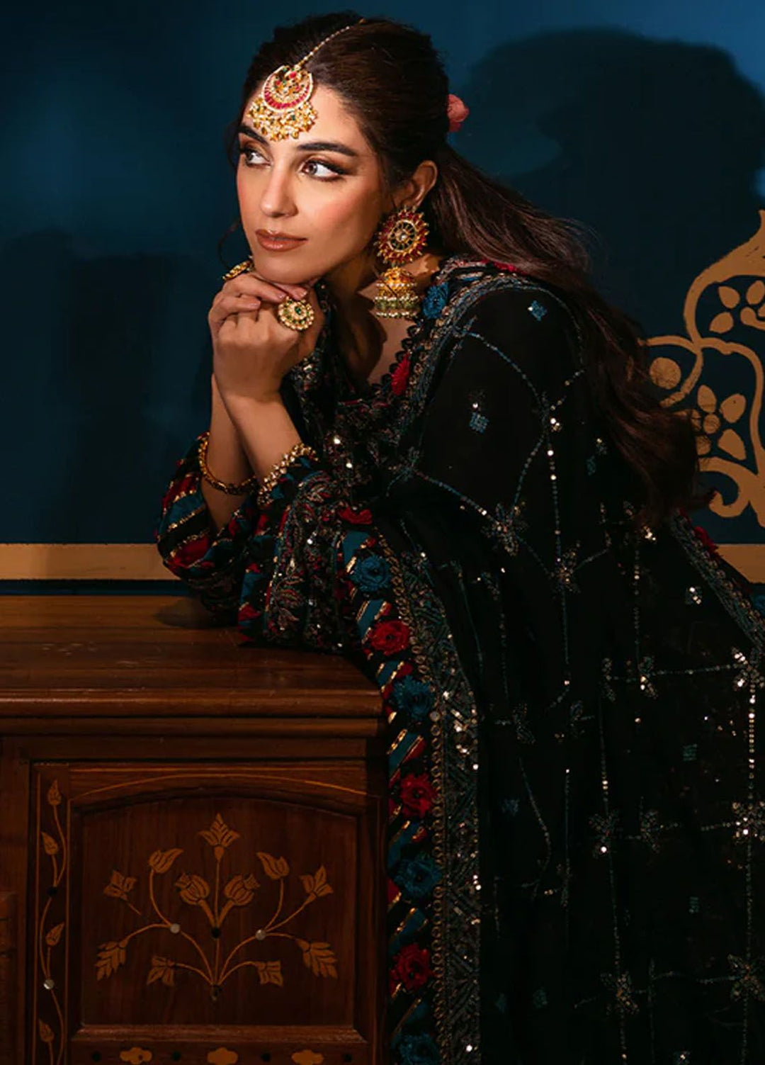 Fasana-e-Ishq By Asim Jofa Embroidered Lawn Suit Unstitched 3 Piece AJ24F AJFI-14 - Luxury Collection