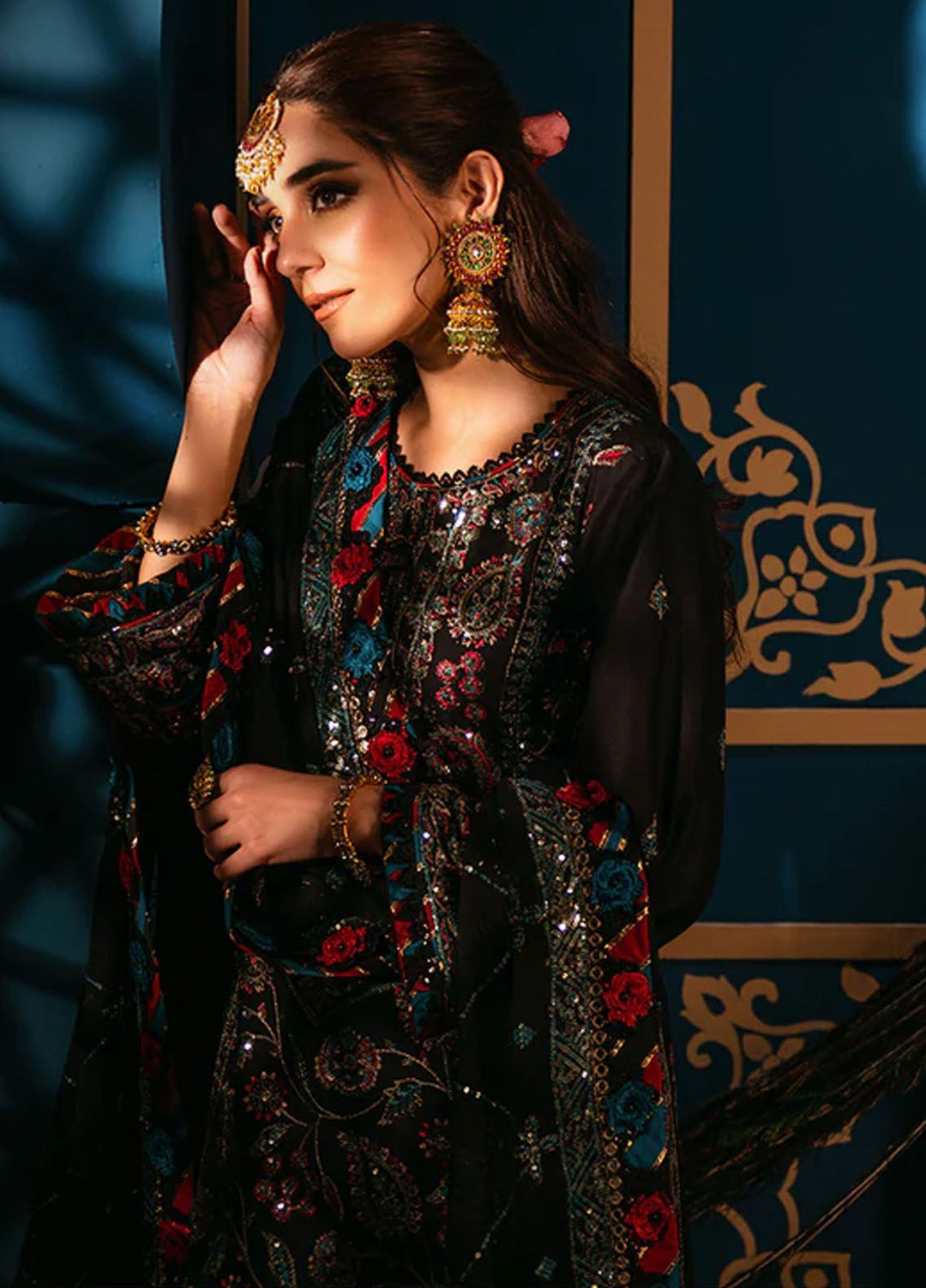 Fasana-e-Ishq By Asim Jofa Embroidered Lawn Suit Unstitched 3 Piece AJ24F AJFI-14 - Luxury Collection
