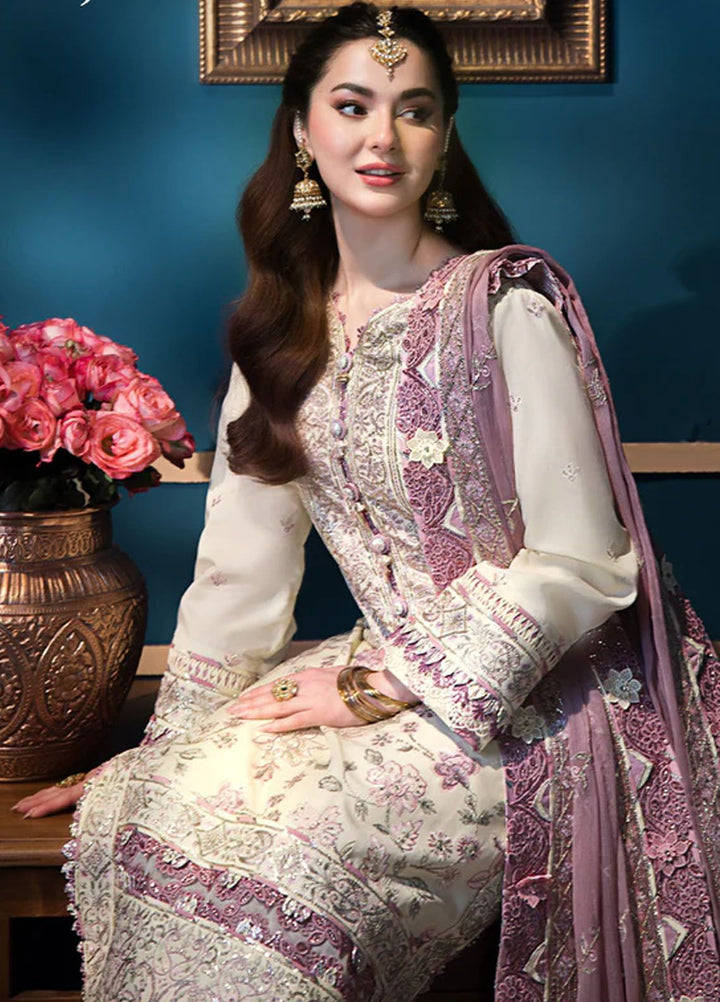 Fasana-e-Ishq By Asim Jofa Embroidered Lawn Suit Unstitched 3 Piece AJ24F AJFI-15 - Luxury Collection