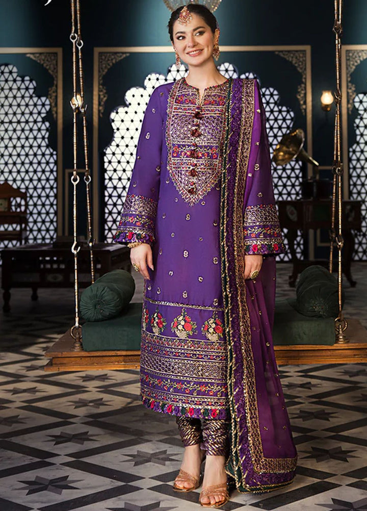 Fasana-e-Ishq By Asim Jofa Embroidered Lawn Suit Unstitched 3 Piece AJ24F AJFI-16 - Luxury Collection