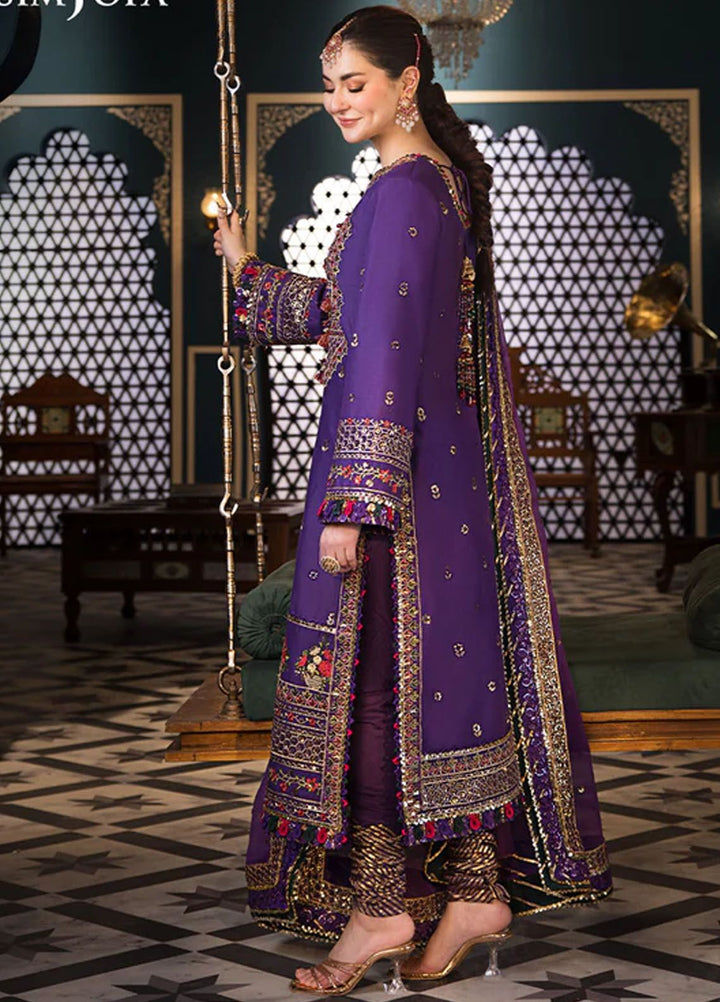 Fasana-e-Ishq By Asim Jofa Embroidered Lawn Suit Unstitched 3 Piece AJ24F AJFI-16 - Luxury Collection