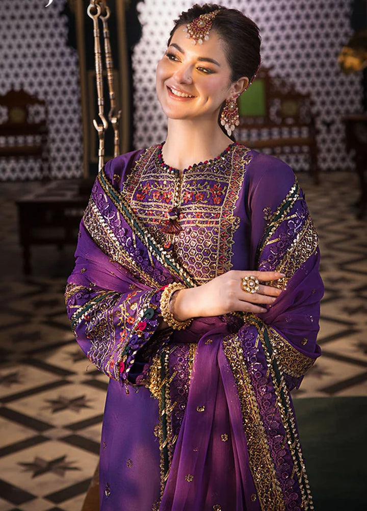 Fasana-e-Ishq By Asim Jofa Embroidered Lawn Suit Unstitched 3 Piece AJ24F AJFI-16 - Luxury Collection