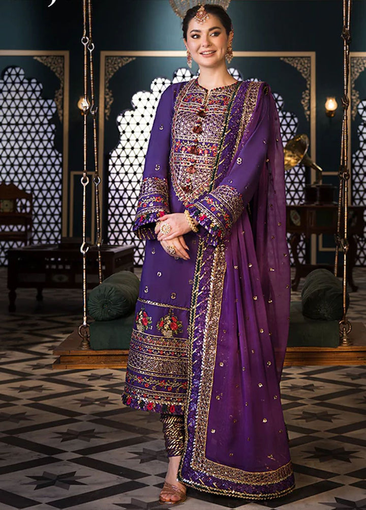 Fasana-e-Ishq By Asim Jofa Embroidered Lawn Suit Unstitched 3 Piece AJ24F AJFI-16 - Luxury Collection